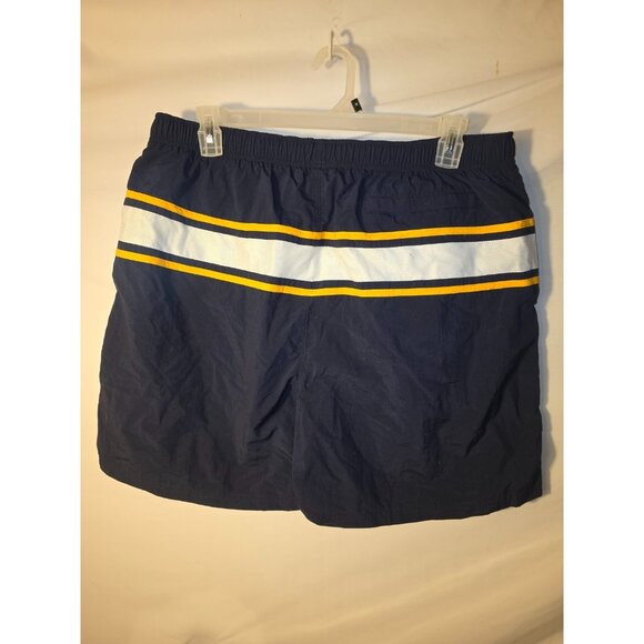 Croft & Barrow Mens Swimsuit Swim Trunks Size XL Lined Navy Stripe Elastic Waist - Picture 2 of 2